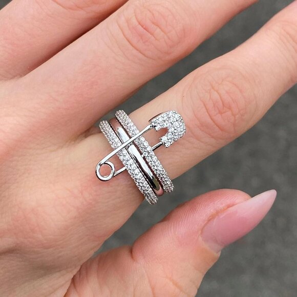 Unique Silver Stackable Ring Set for Women - Tarnish-Free Wedding or Gift Option - Picture 4 of 6